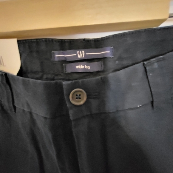 GAP Dark Blue Wide Leg Cotton Pant Size 8 - Picture 3 of 11